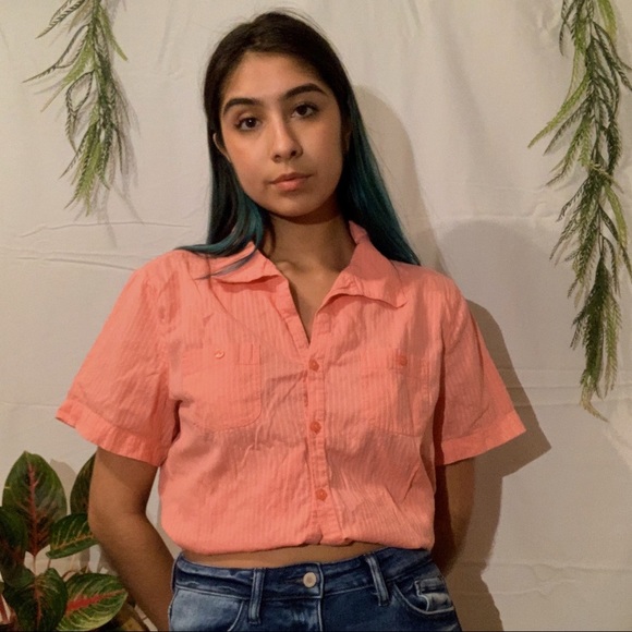 Pink Dotted Button Up - Picture 2 of 3